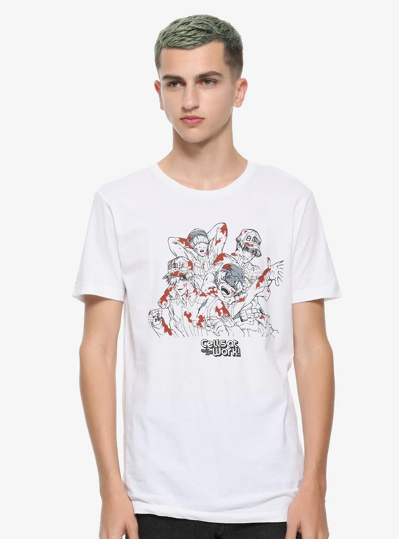 Cells At Work White Blood Cells Splatter T-Shirt