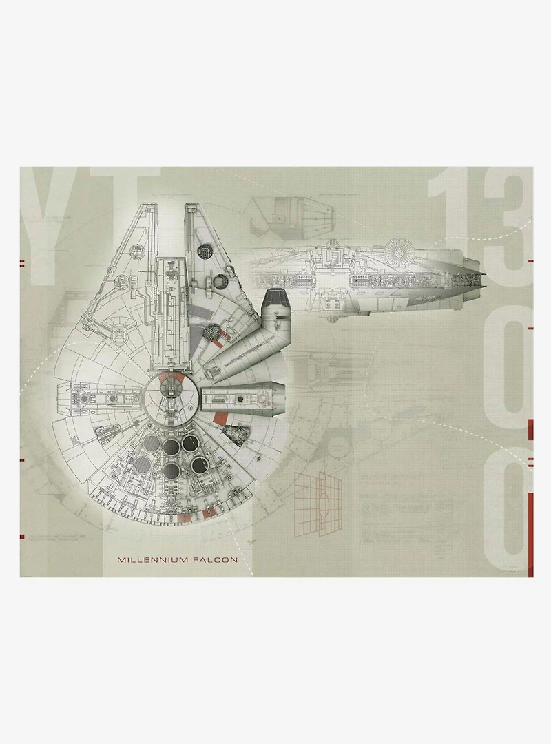 Star Wars Millennium Falcon Peel & Stick Mural