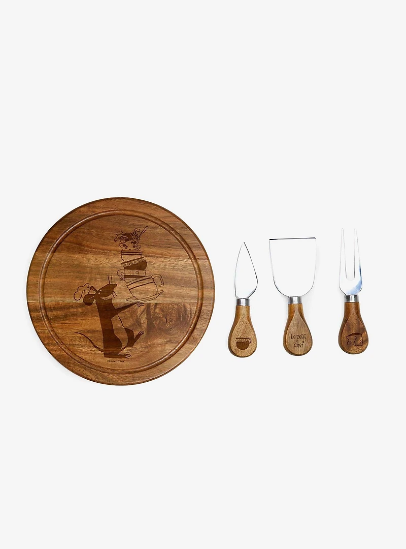 Disney Pixar Ratatouille Acacia Cheese Board & Tools Set