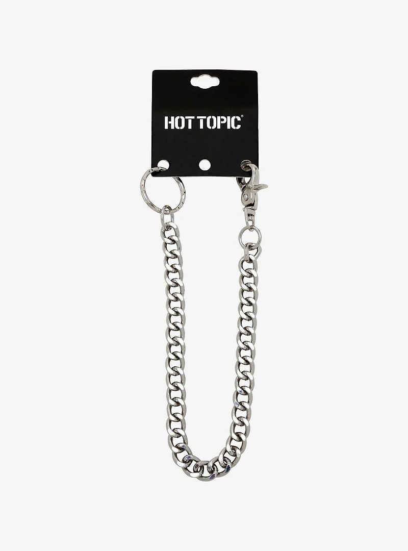Silver 12 Inch Basic Wallet Chain