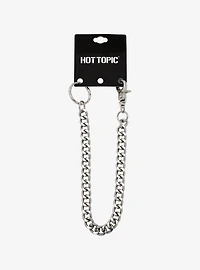 Silver 12 Inch Basic Wallet Chain