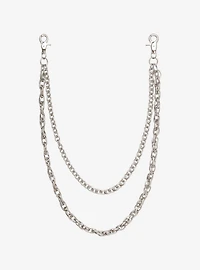 Silver 18 Inch & 24 Inch Double Wallet Chain