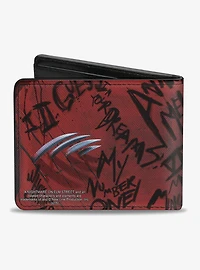 A Nightmare On Elm Street Freddy Pose With Quotes Bi-Fold Wallet