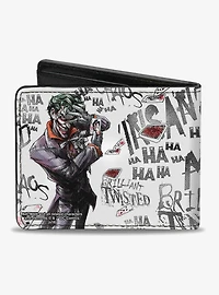 DC Comics Joker Brilliant Twisted Insane Mad Psycho Pose Bi-Fold Wallet