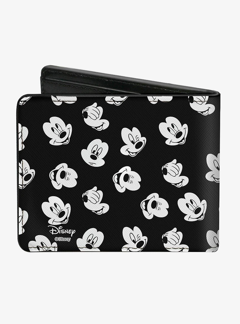 Disney Mickey Mouse Expressions Button Logo Bi-Fold Wallet