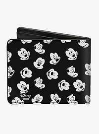 Disney Mickey Mouse Expressions Button Logo Bi-Fold Wallet