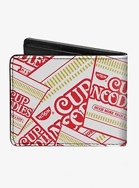 Nissin Cup Noodles Cups Stacked Bi-Fold Wallet