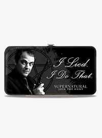 Supernatural Crowley I Lied I Do That Pentagram Hinged Wallet