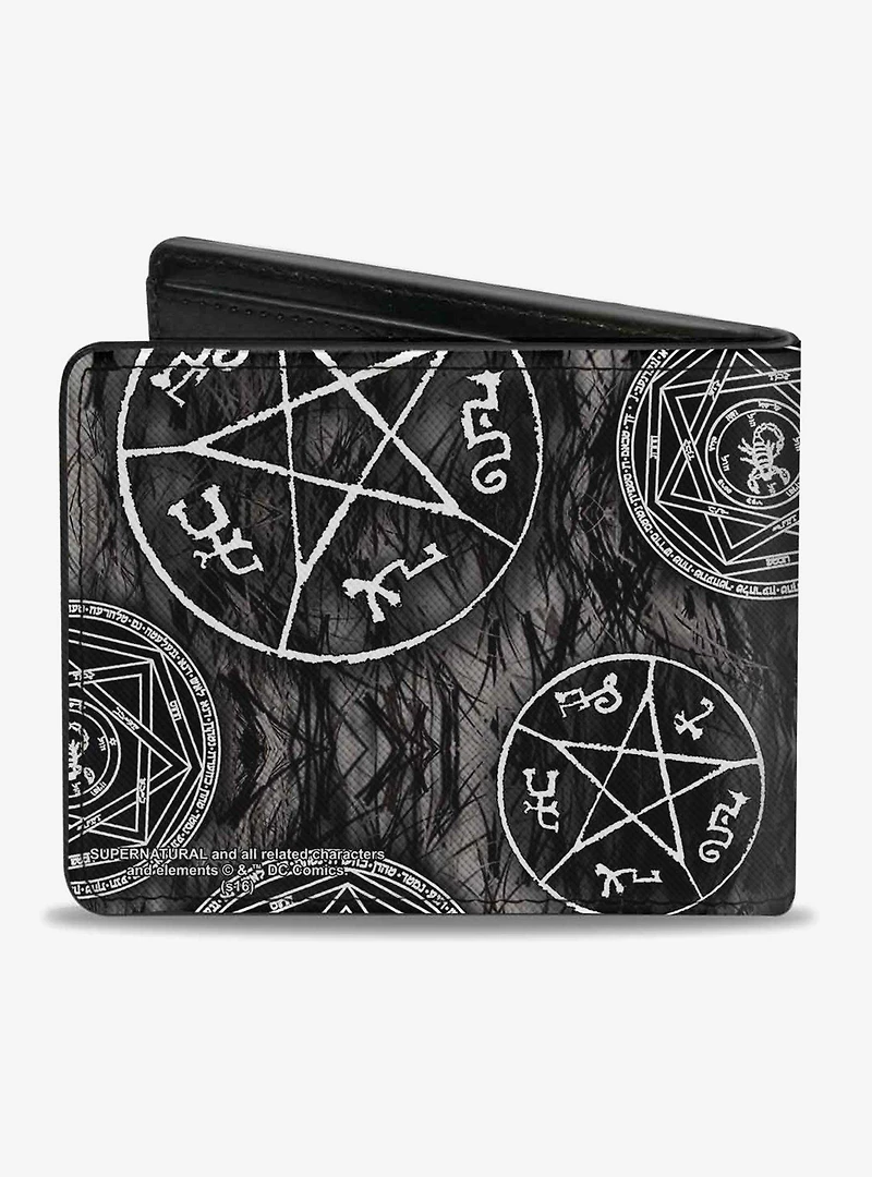 Supernatural Devils Trap Pentagrams  Bi-Fold Wallet