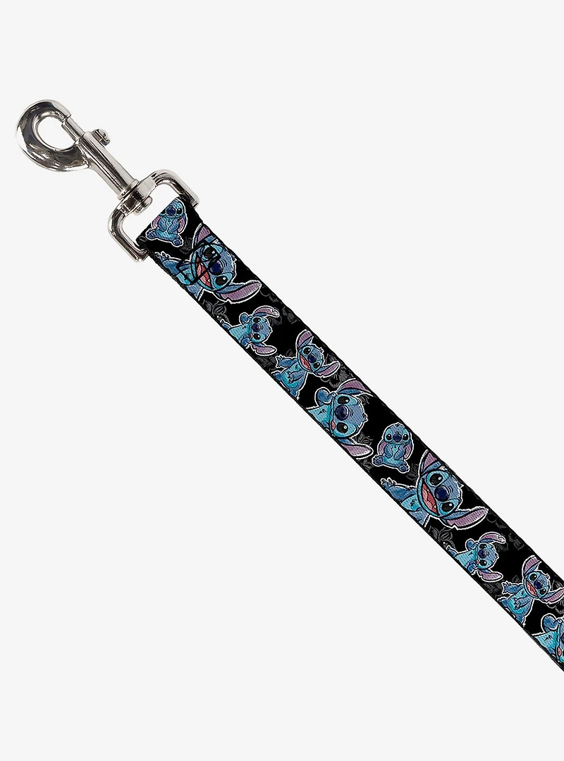 Disney Lilo & Stitch Poses Hibiscus Sketch Dog Leash