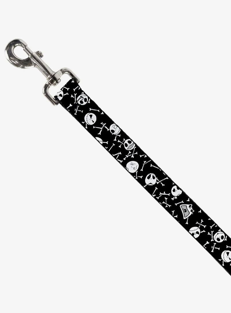 The Nightmare Before Christmas Jack Expressions Bones Scattered Dog Leash