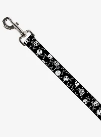 The Nightmare Before Christmas Jack Expressions Bones Scattered Dog Leash
