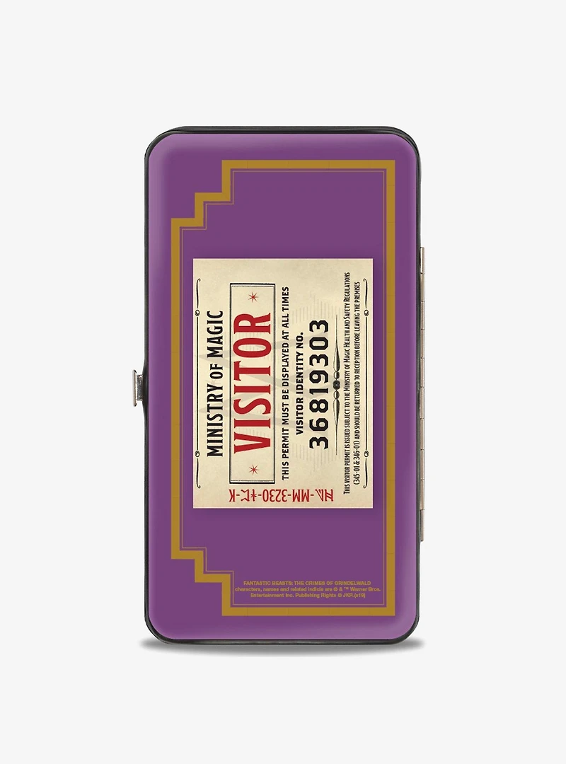 Fantastic Beasts Ministry of Magic Icon Visitor Pass Hinged Wallet