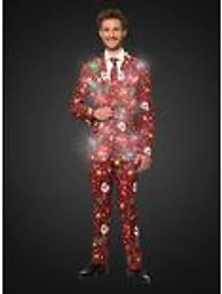 Suitmeister Men's Christmas Red Icons Light Up Suit