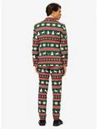 OppoSuits Men's Festive Green Christmas Suit
