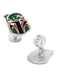 Star Wars Boba Fett Distressed Helmet Cufflinks