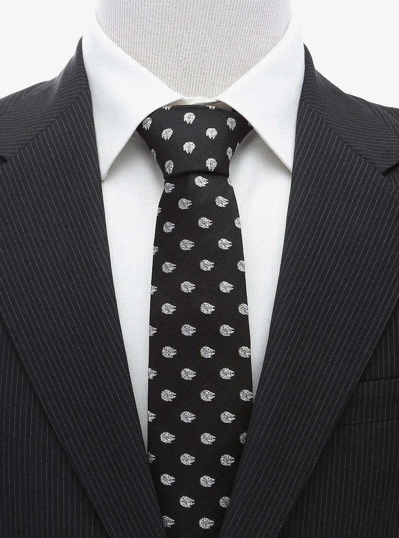 Star Wars Millennium Falcon Metallic Silver Tie