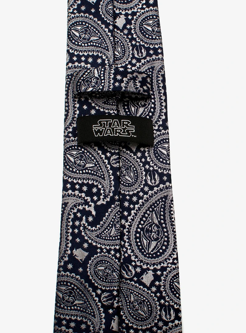 Star Wars Yoda Navy Paisley Mens Tie