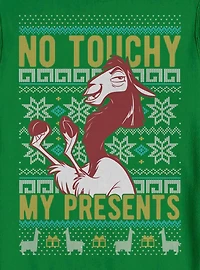 Disney The Emperor's New Groove No Touchy My Presents Ugly Christmas Sweater Sweatshirt