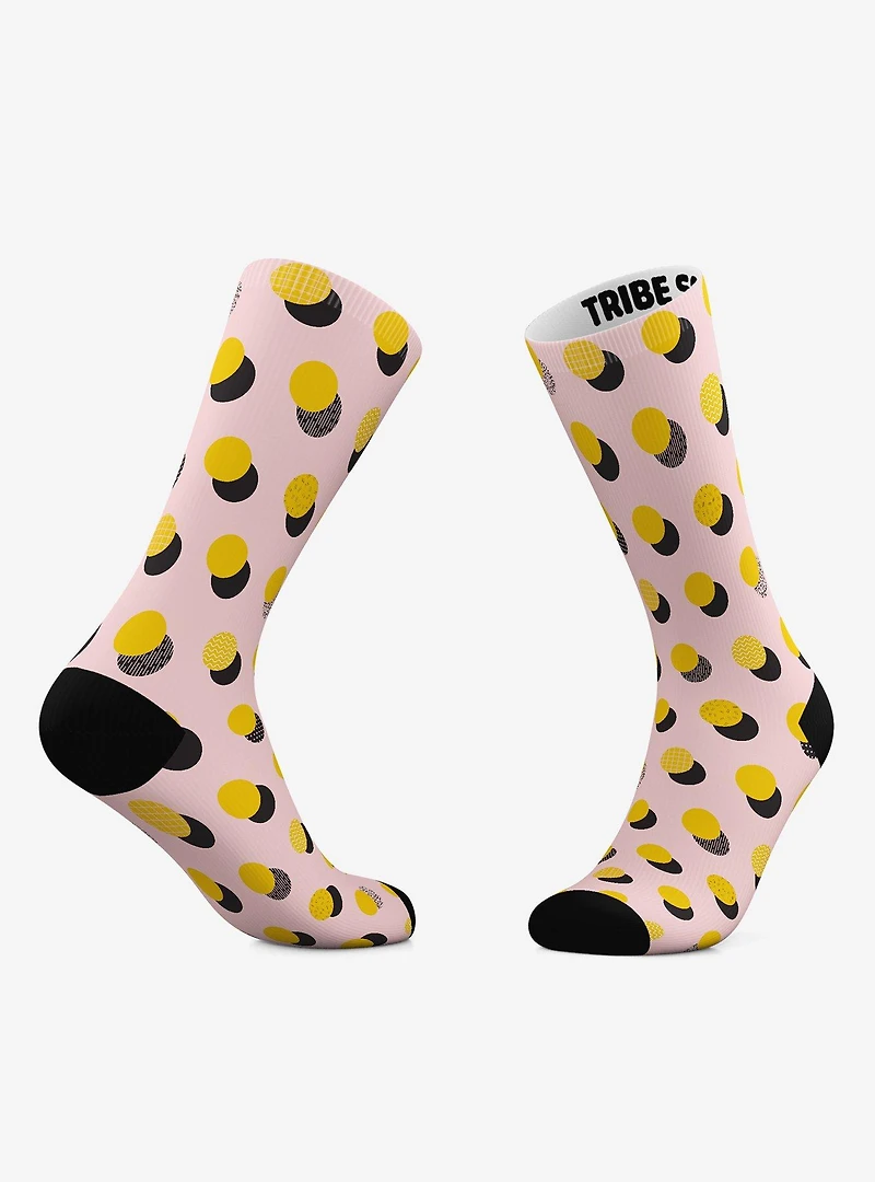 Geometric Checkers And Geometric Eclipse Crew Socks 2 Pair