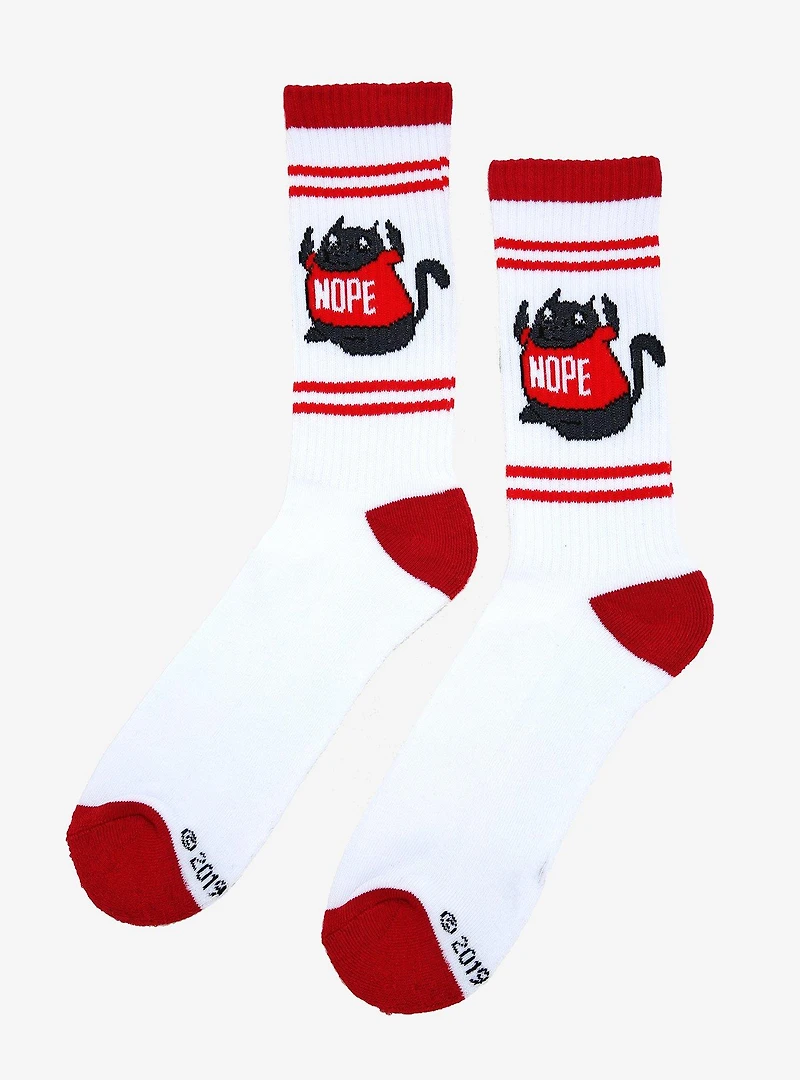 Exploding Kittens Nope Cat Crew Socks