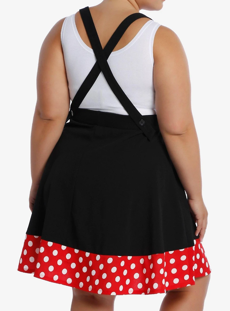 Disney Minnie Mouse Polka Dot Suspender Skirt Plus Size
