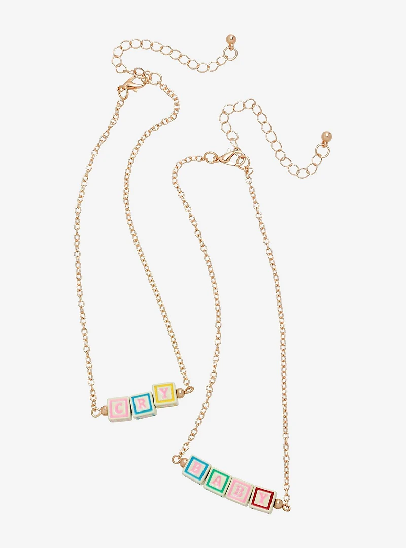 Melanie Martinez Cry Baby Blocks Necklace Set