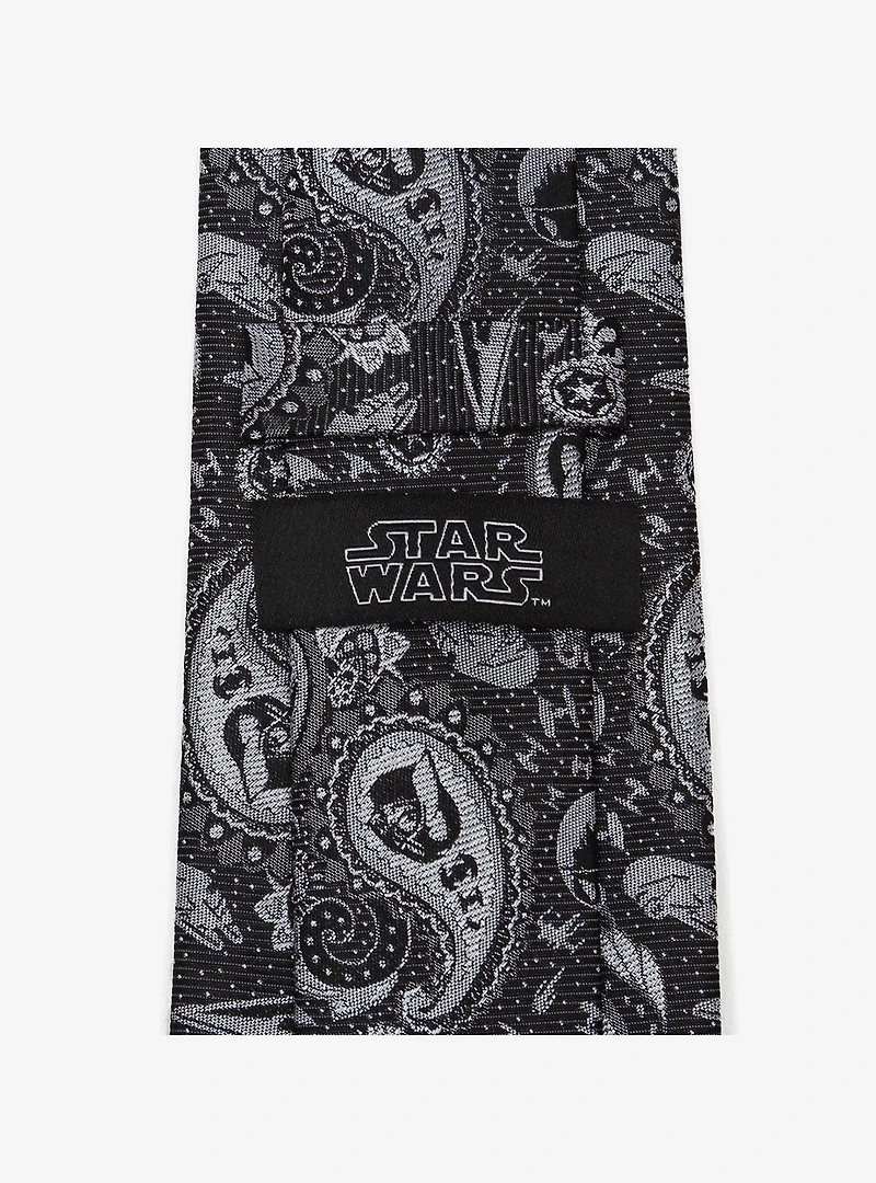 Star Wars Vader Paisley Black and White Tie