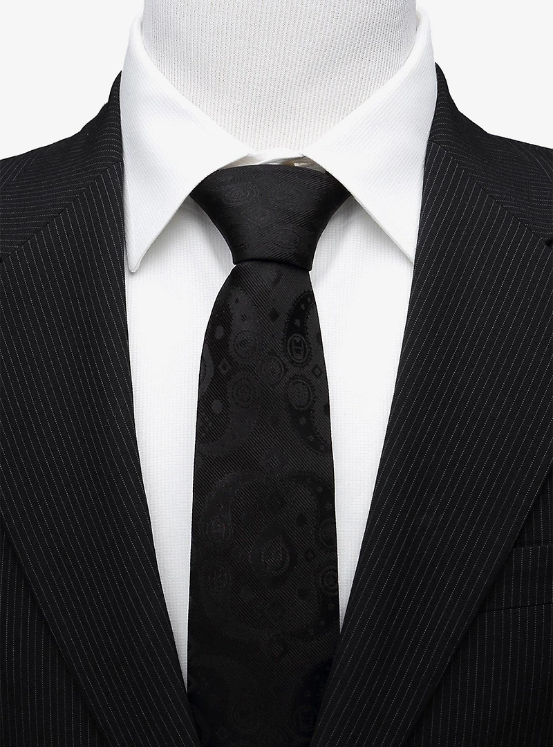 Marvel Avengers Paisley Icons Print Black Tie