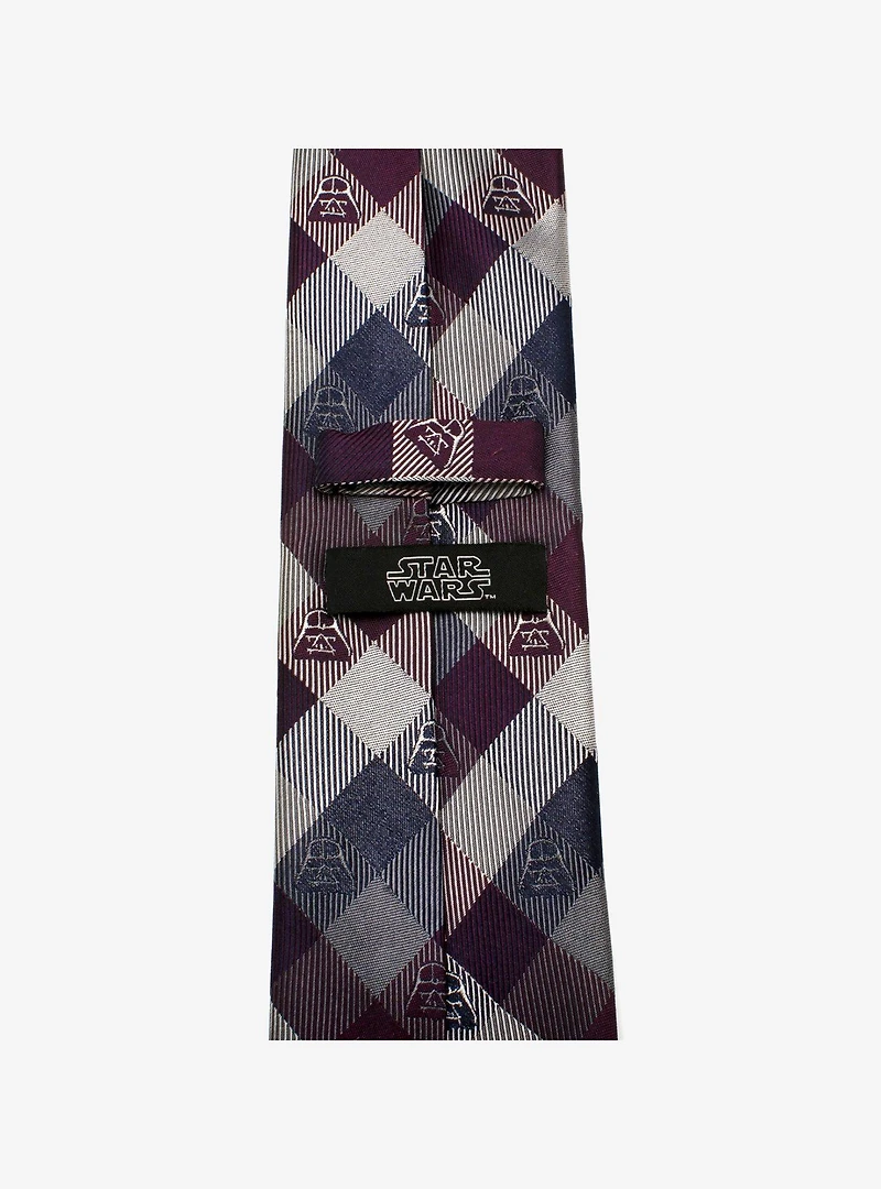 Star Wars Darth Vader Plum Modern Plaid Tie