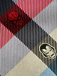 Marvel Comics Plaid Tie