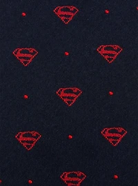 DC Comics Superman Shield Navy and Red Dot Tie