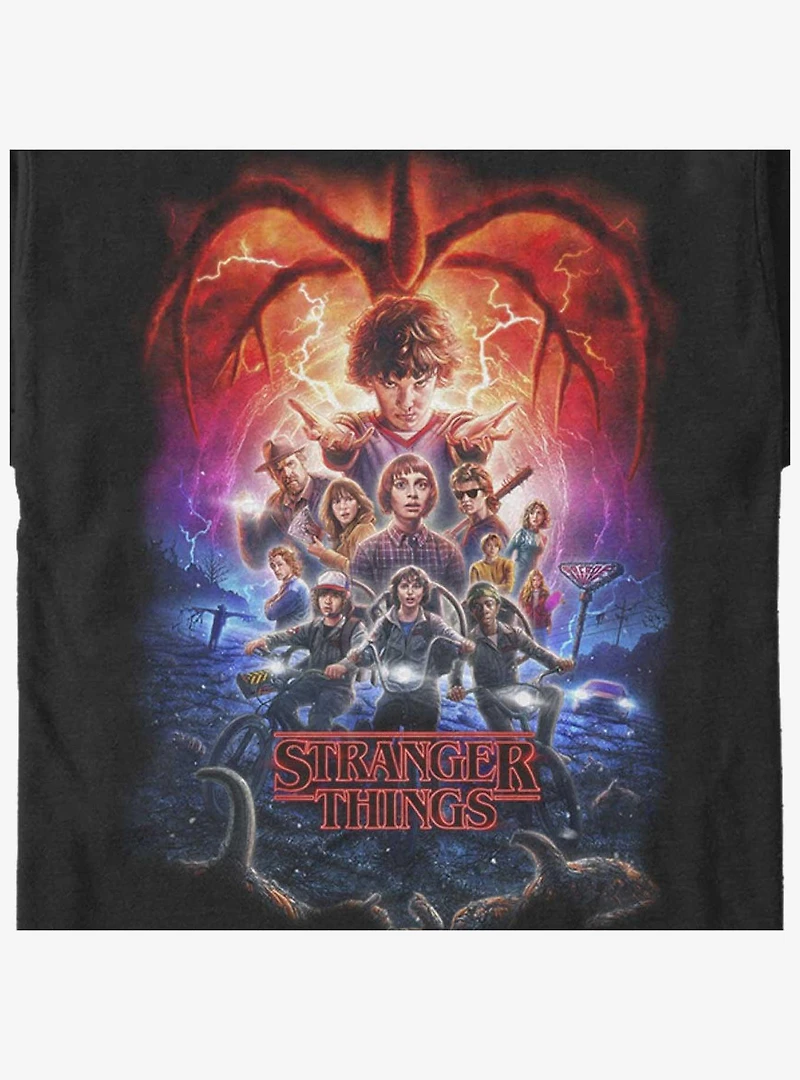 Stranger Things Group Pumpkins Poster T-Shirt