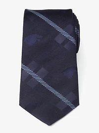Game of Thrones Stark Direwolf Blue Plaid Silk Tie