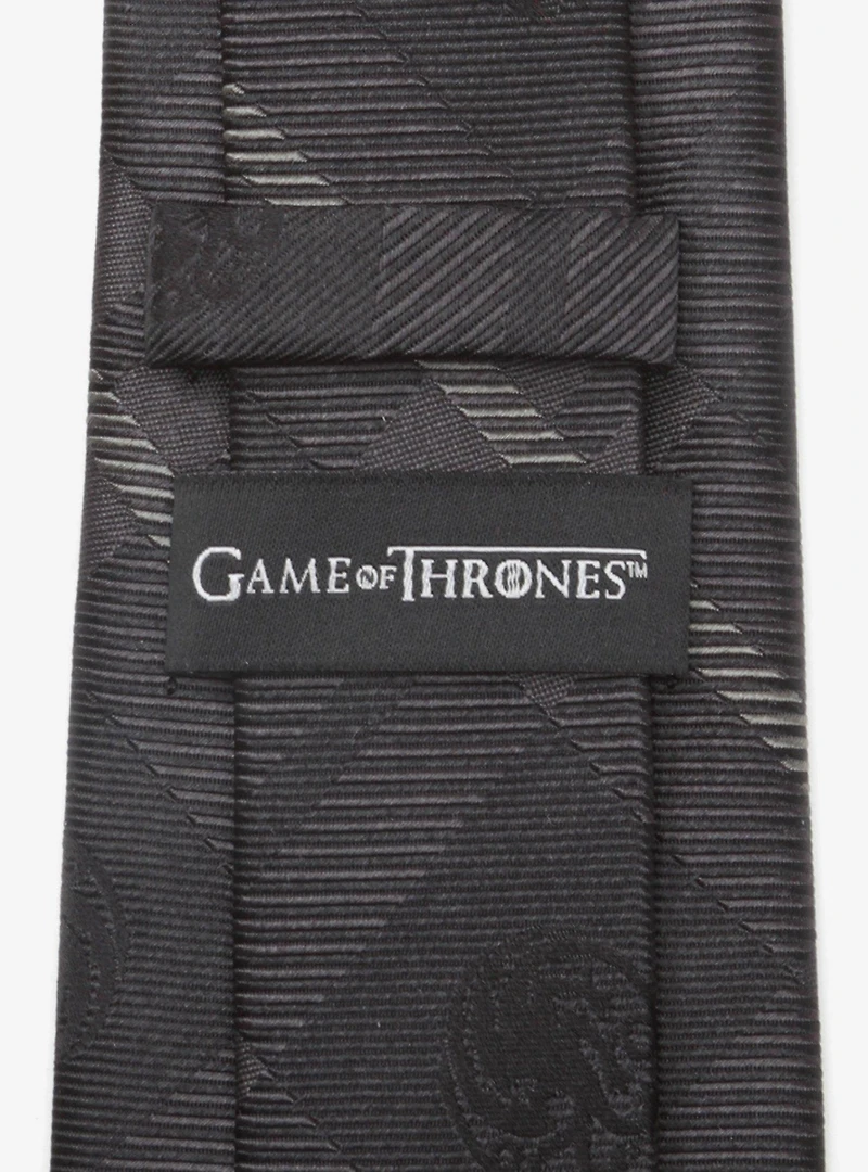 Game of Thrones Targaryen Dragon Black Plaid Silk Tie