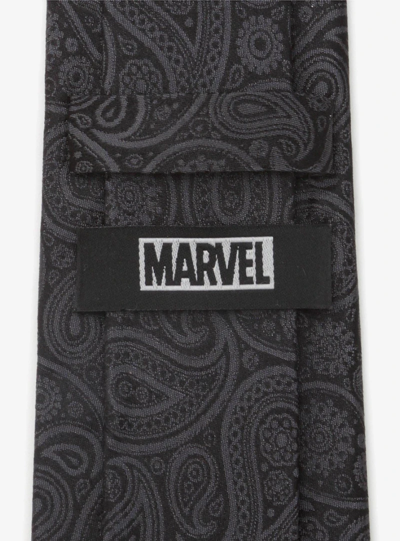 Marvel Deadpool Hidden Paisley Black Silk Tie