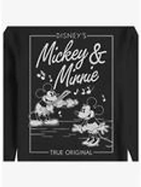 Disney Mickey Mouse Minnie Music Cover Cowl Neck Long-Sleeve Womens Top