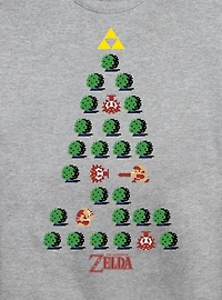 Nintendo The Legend Of Zelda Christmas Tree Crew Sweatshirt