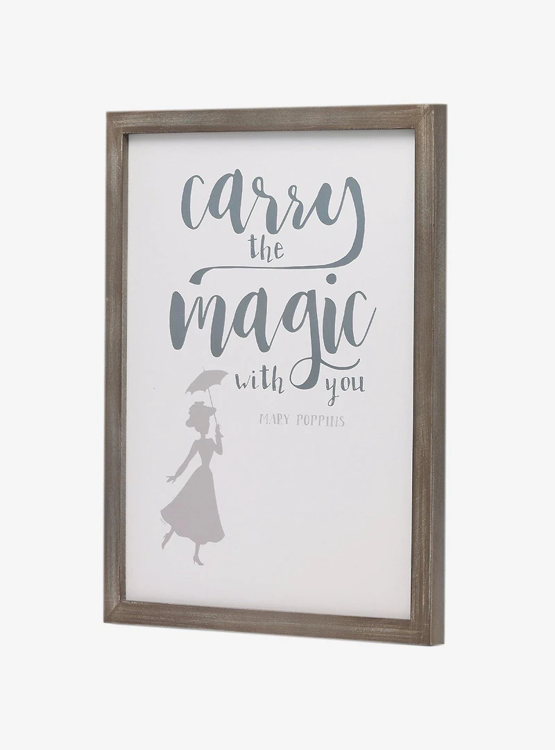 Disney Mary Poppins Carry The Magic Framed Wood Wall Decor