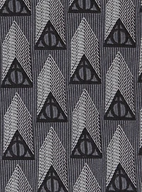 Harry Potter Deathly Hallows Gray Silk Tie