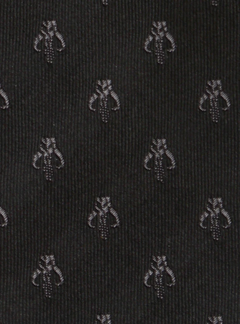 Star Wars Mandalorian Black Silk Tie