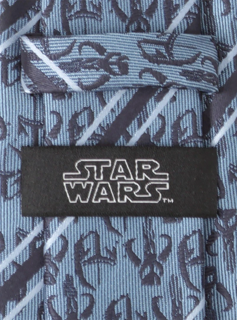Star Wars The Mandalorian Mando Navy Stripe Tie