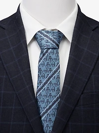 Star Wars The Mandalorian Mando Navy Stripe Tie