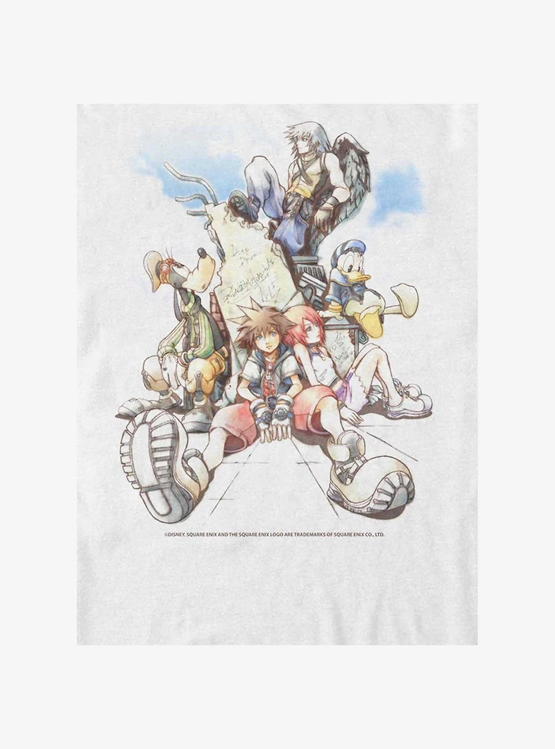 Disney Kingdom Hearts Group The Clouds Girls T-Shirt