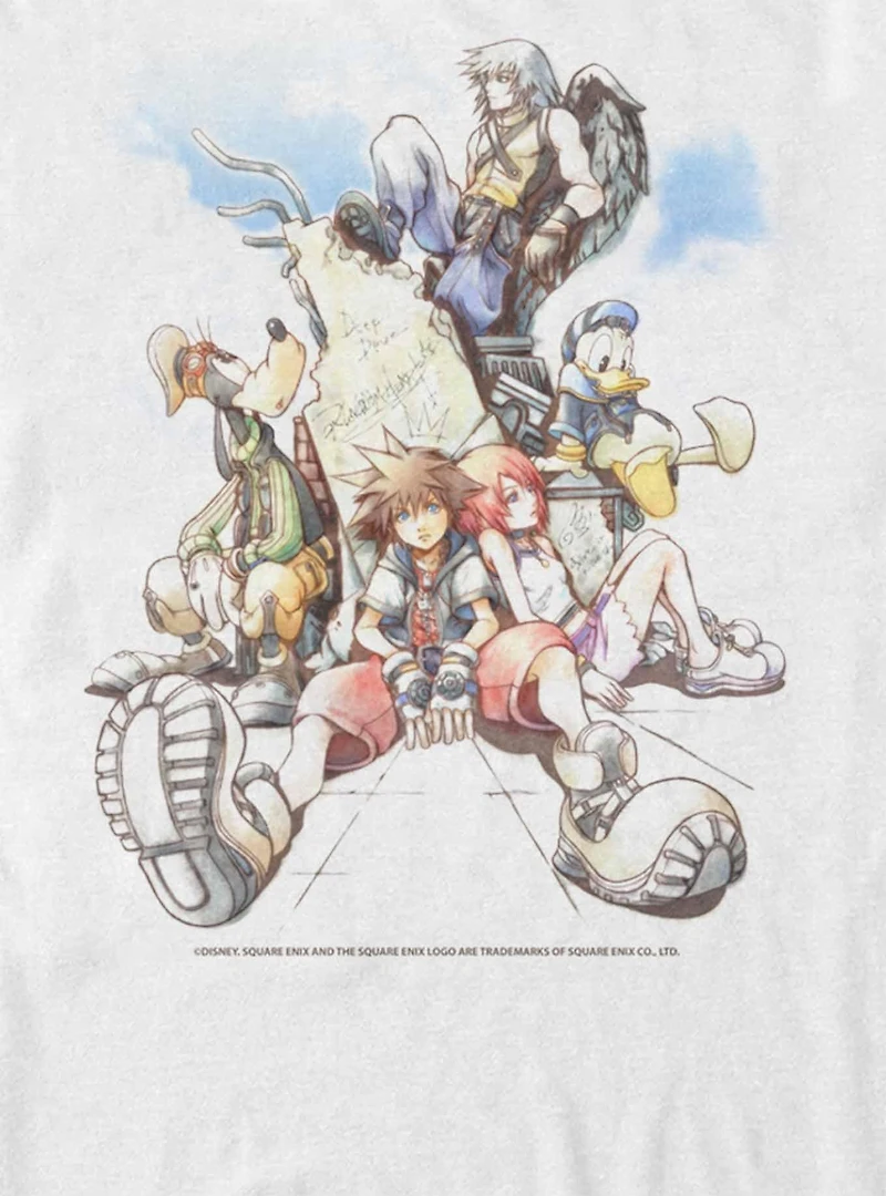 Disney Kingdom Hearts Group The Clouds T-Shirt