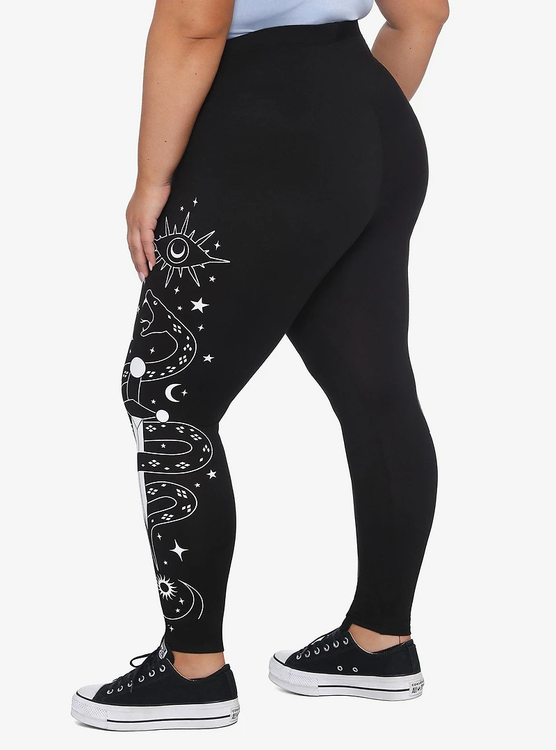 Snake Dagger Celestial Leggings Plus Size