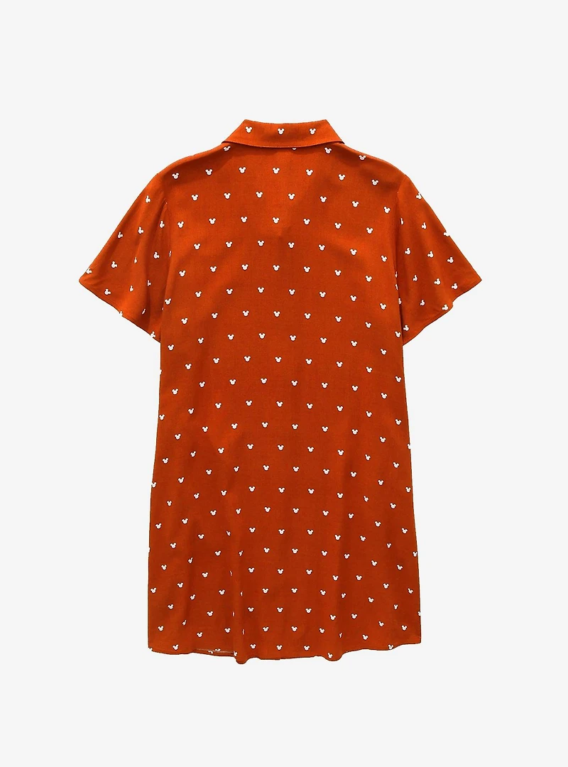 Her Universe Disney Mickey Mouse Allover Print Button-Front Women's Dress