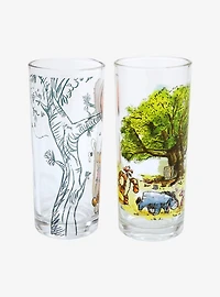 Disney Winnie the Pooh Sketch Scenes Glass Set