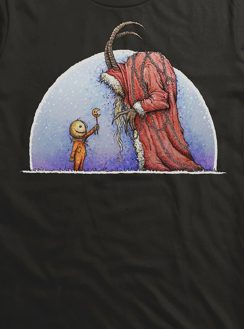 Holiday Horrors Meet Krampus Black T-Shirt