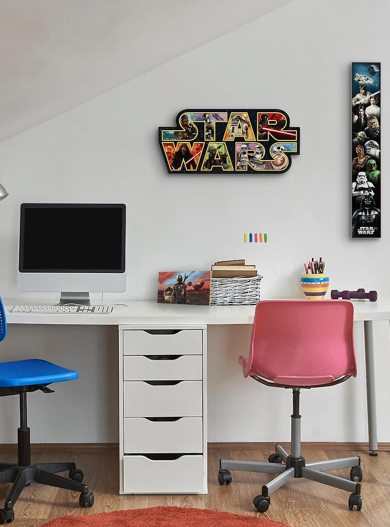 Star Wars Logo Collage Wood Wall Décor
